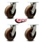 Service Caster 12 Inch Extra Heavy Duty High Temp Phenolic Wheel Swivel Top Plate Caster, 4PK SCC-KP92S1230-PHRHT-4 - alternate 5